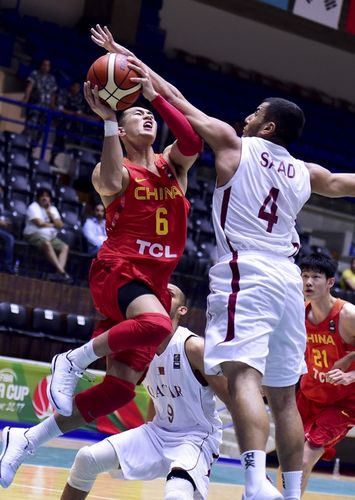 亚运会男篮决赛中国vs卡塔尔的相关图片